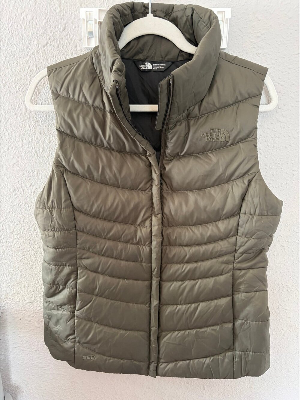 The North Face Green Puffer Vest 550 Fill size M. EUC